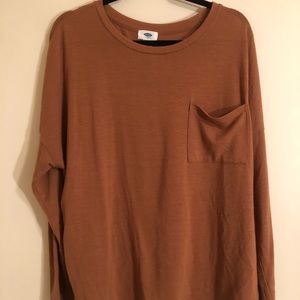 Terracotta/Brown Old Navy Pocket Blouse
